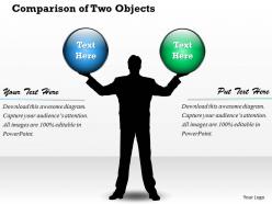 Comparison Of Two Objects PowerPoint Template Slide