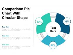 Comparison pie chart with circular shape