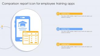 Comparison Report Icon For Employee Training Apps