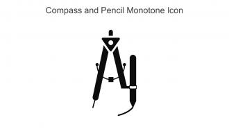 Compass and Pencil Monotone Icon in powerpoint pptx png and editable eps format