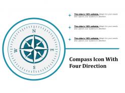 Compass icon with four direction