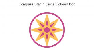 Compass Star In Circle Colored Icon In Powerpoint Pptx Png And Editable Eps Format