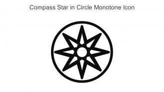 Compass Star In Circle Monotone Icon In Powerpoint Pptx Png And Editable Eps Format