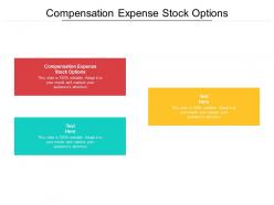 Compensation expense stock options ppt powerpoint presentation diagram graph charts cpb