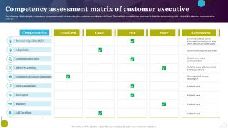 Competency Assessment Matrix Of Customer Executive