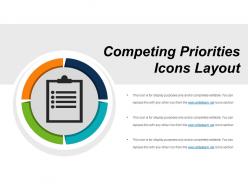 Competing priorities icons layout powerpoint images