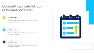 Competing Priority List Icon Of Business Activities