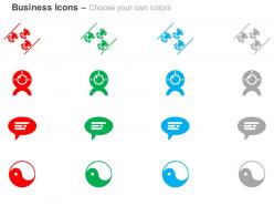 Competition camera bubble yin yang ppt icons graphics