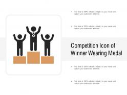 Competition icon of winner wearing medal