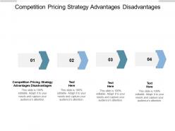 Competition pricing strategy advantages disadvantages ppt powerpoint presentation styles outfit cpb