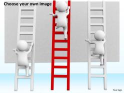 Competition to win the ladder race ppt graphics icons powerpoint