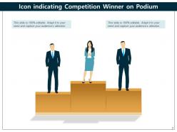 Competition Winner Individual Business Indicating Podium Trophies