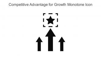 Competitive Advantage For Growth Monotone Icon In Powerpoint Pptx Png And Editable Eps Format