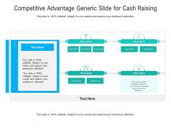Competitive advantage generic slide for cash raising infographic template