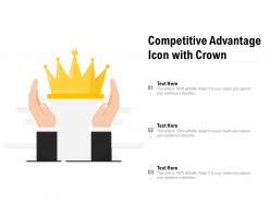 Competitive advantage icon with crown