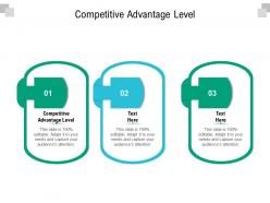 Competitive advantage level ppt powerpoint presentation portfolio elements cpb