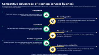 Competitive Advantage Of Cleaning Services Business Cleaning Services Company Overview