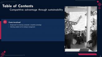 Competitive Advantage Through Sustainability Powerpoint Presentation Slides Strategy CD