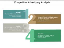 Competitive advertising analysis ppt powerpoint presentation model objects cpb