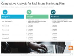 Competitive analysis for real estate marketing plan marketing plan for real estate project