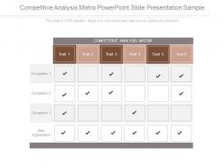 Competitive analysis matrix powerpoint slide presentation sample