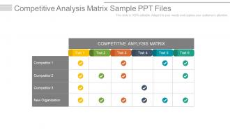 Competitive analysis matrix sample ppt files