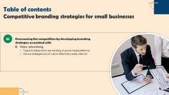 Competitive Branding Strategies For Small Businesses Table Of Contents