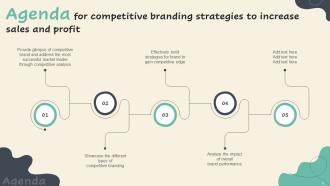 Competitive Branding Strategies To Increase Sales And Profit Powerpoint Presentation Slides Ideas Analytical