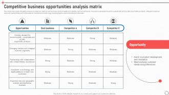 Competitive Business Opportunities Analysis Matrix Business Improvement Strategies For Growth Strategy SS V