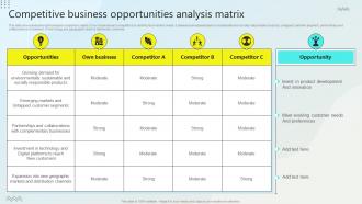 Competitive Business Opportunities Analysis Matrix Steps For Business Growth Strategy SS