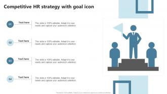 Competitive HR Strategy With Goal Icon