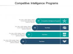 Competitive intelligence programs ppt powerpoint presentation icon design templates cpb