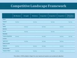 Competitive landscape framework ppt slides gallery