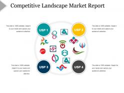 Competitive landscape market report powerpoint slide background image