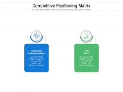 Competitive positioning matrix ppt powerpoint presentation icon backgrounds cpb
