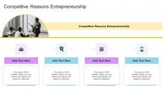 Competitive Reasons Entrepreneurship Ppt Powerpoint Presentation Portfolio Guide Cpb