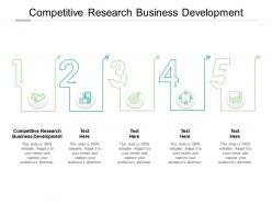 Competitive research business development ppt powerpoint presentation tips cpb