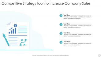 Competitive Strategy Icon To Increase Company Sales
