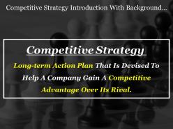 Competitive strategy introduction with background image