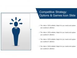 Competitive strategy options and games icon slide