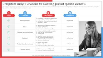 Competitor Analysis Checklist For Assessing Product Competitor Analysis Framework MKT SS V