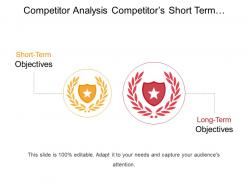 Competitor Analysis Competitors Short Term And Long Term Goals Ppt Icon