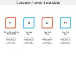 Competitor analysis social media ppt powerpoint presentation icon graphics design cpb