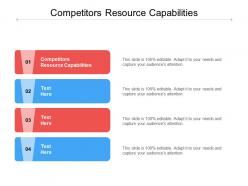 Competitors resource capabilities ppt powerpoint presentation slides infographics cpb
