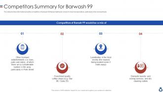 Competitors summary for barwash 99 confidential information memorandum with operational