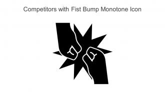 Competitors With Fist Bump Monotone Icon In Powerpoint Pptx Png And Editable Eps Format