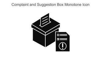Complaint And Suggestion Box Monotone Icon In Powerpoint Pptx Png And Editable Eps Format