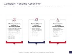 Complaint handling action plan grievance management ppt sample