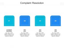 Complaint resolution ppt powerpoint presentation file topics cpb