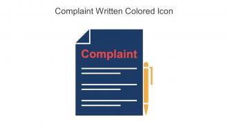 Complaint Written Colored Icon In Powerpoint Pptx Png And Editable Eps Format